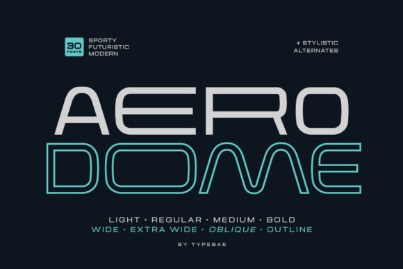 Aerodome Regular Typeface for Bold Digital Impact