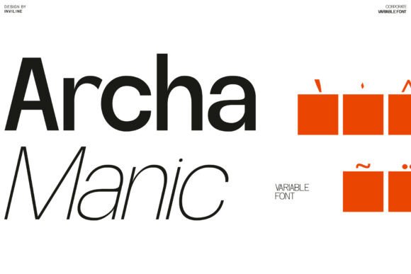 Archa Manic Font for Modern Makers