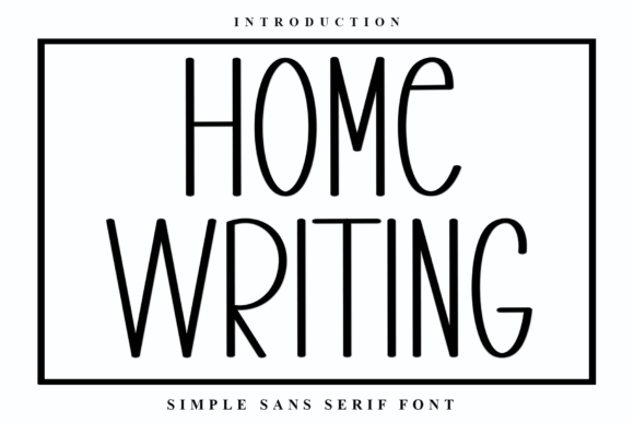 Home Writing Typeface for Festive Editorial Design
