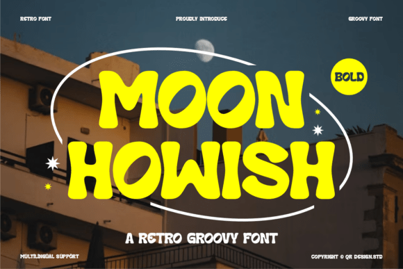 Moon Howish: A Bold Display Font for Makers