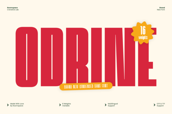 Odrine: The Retro Modern Sans Serif Typeface for Bold Branding