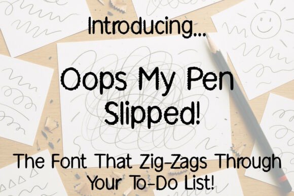 Oops My Pen Slipped Font for Handmade Branding