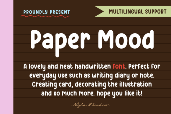 Paper Mood: A Handwritten Font for Makers
