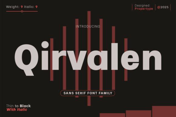 Qirvalen Typeface for Modern Brand Identity