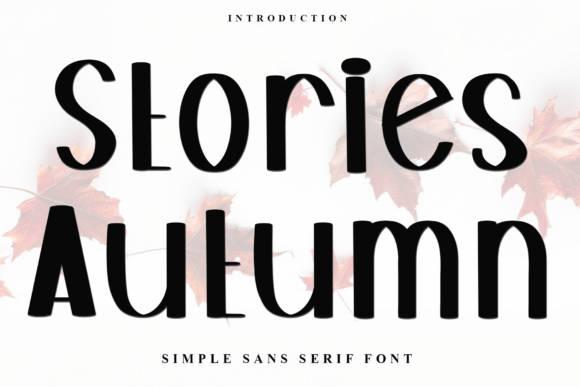 Stories Autumn Typeface for Festive Craft Designs